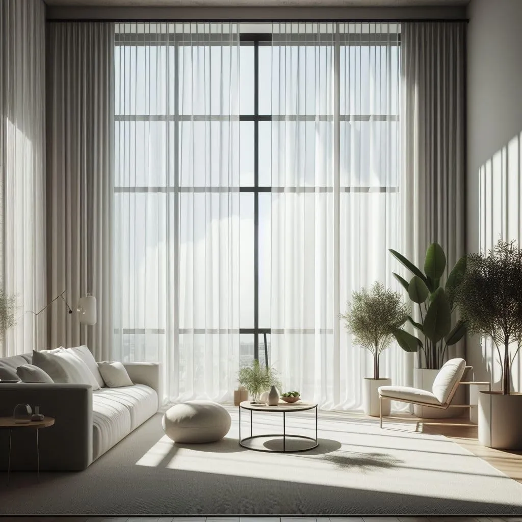 Halftransparent,Faltenband und Bleigewicht Weiße, Glatte Voile Gardinen für eine Elegante und Funktionale Fensterdekora…
