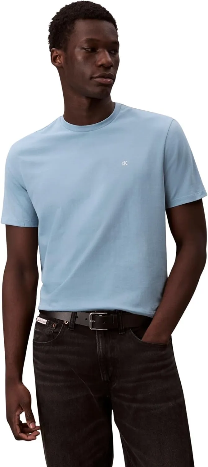Calvin Klein Herren T-Shirt Kurzarm Classic Monogram Tee mit Rundhalsausschnitt
