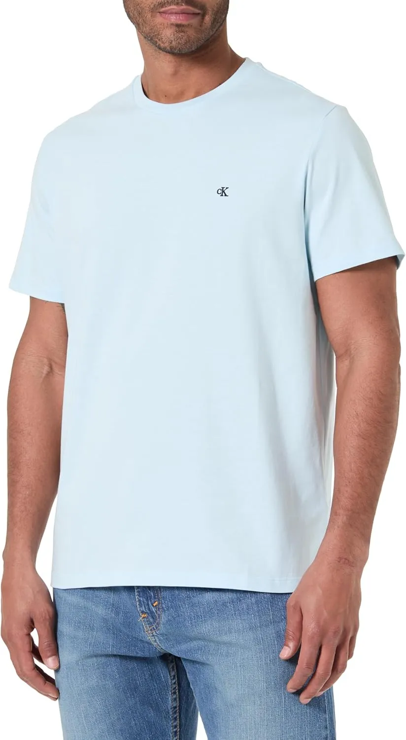 Calvin Klein Herren T-Shirt Kurzarm Classic Monogram Tee mit Rundhalsausschnitt