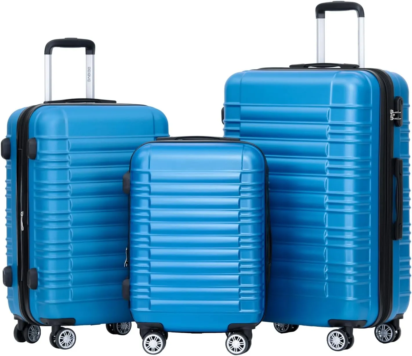BEIBYE Travel Suitcase 2088 Hard Case Luggage Suitcase Trolley Set in 14 Colours (Turquoise)