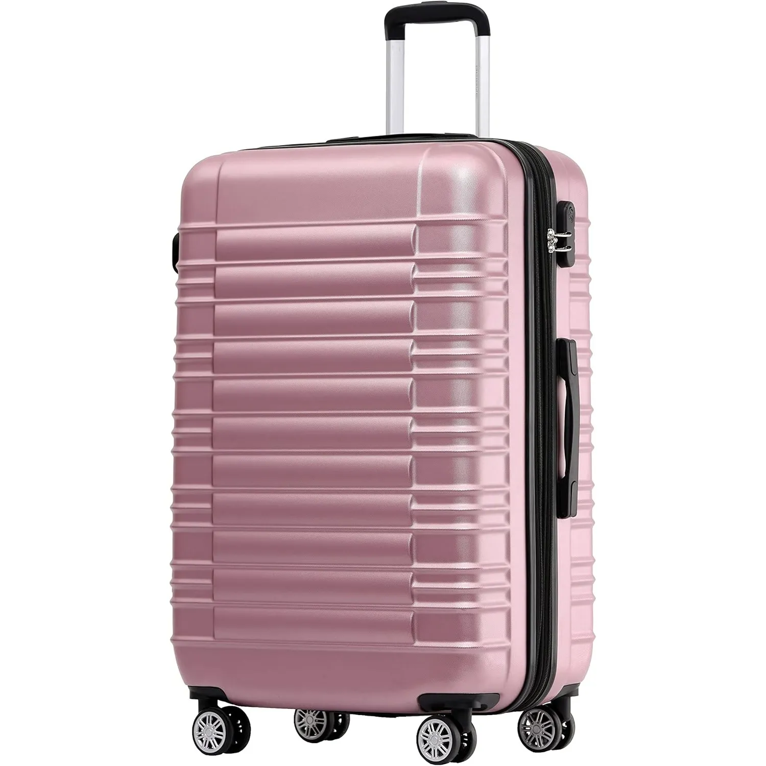 BEIBYE Reisekoffer 2088 Hartschalekoffer Gepäck Koffer Trolley Größe L in 14 Farben (Rosa)