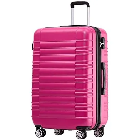 BEIBYE Reisekoffer 2088 Hartschalekoffer Gepäck Koffer Trolley Größe XL in 14 Farben (Peach)