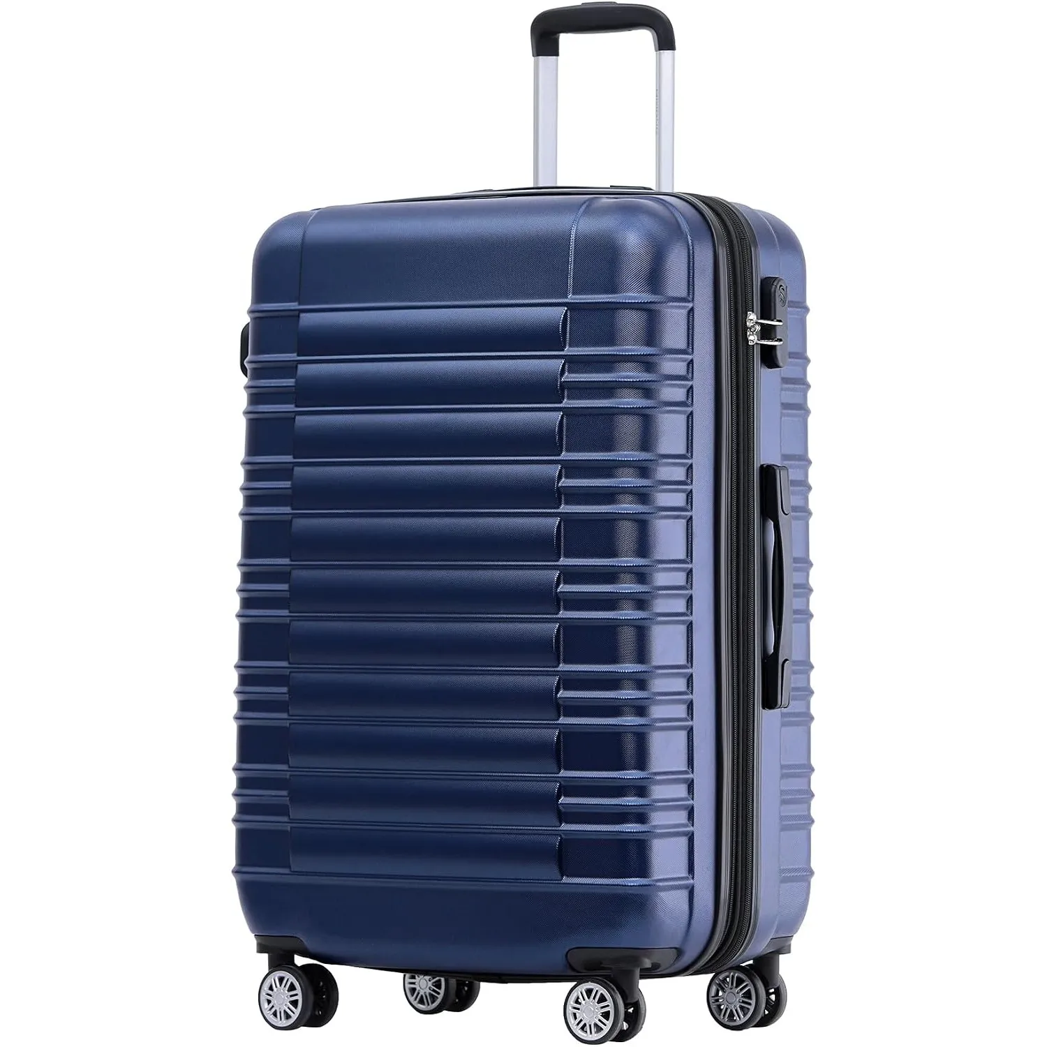 BEIBYE Reisekoffer 2088 Hartschalekoffer Gepäck Koffer Trolley Größe L in 14 Farben (Dunkelblau)