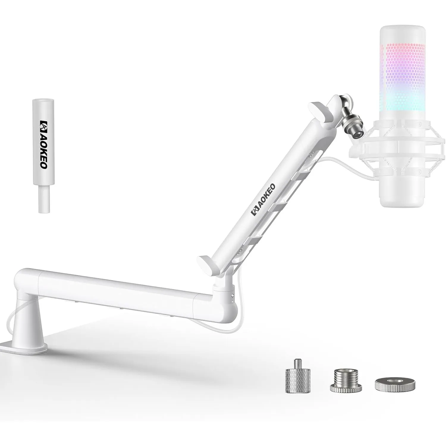 Aokeo AK-55 Mikrofonarm für den Schreibtisch, niedriges Profil, verstellbar, geeignet für Aokeo Yeti, Snowball iCE, Hyp…