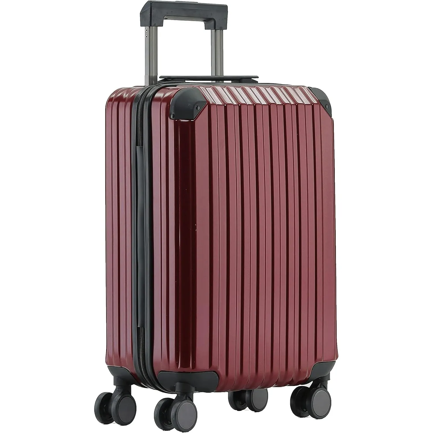Münicase Handgepäck Koffer 55 cm Hartschale mit TSA-Schloss, Leise Doppelrollen, Kabinentrolley für viele Airlines, Wei…