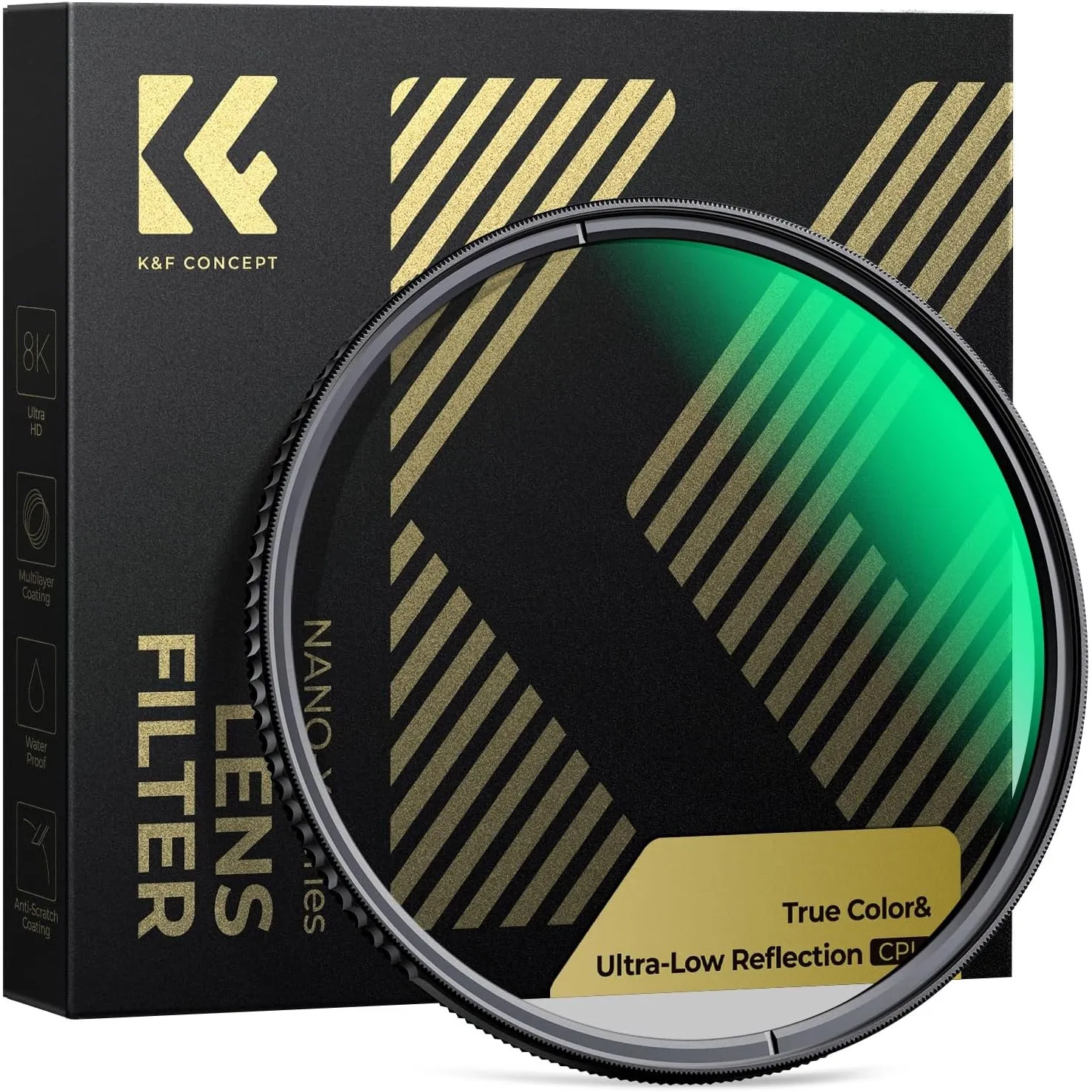 K&F CONCEPT 67mm True Color Polfilter & Ultra-niedrige Reflexion Polfilter | HD Optisches Glas mit Nano-Beschichtung, w…