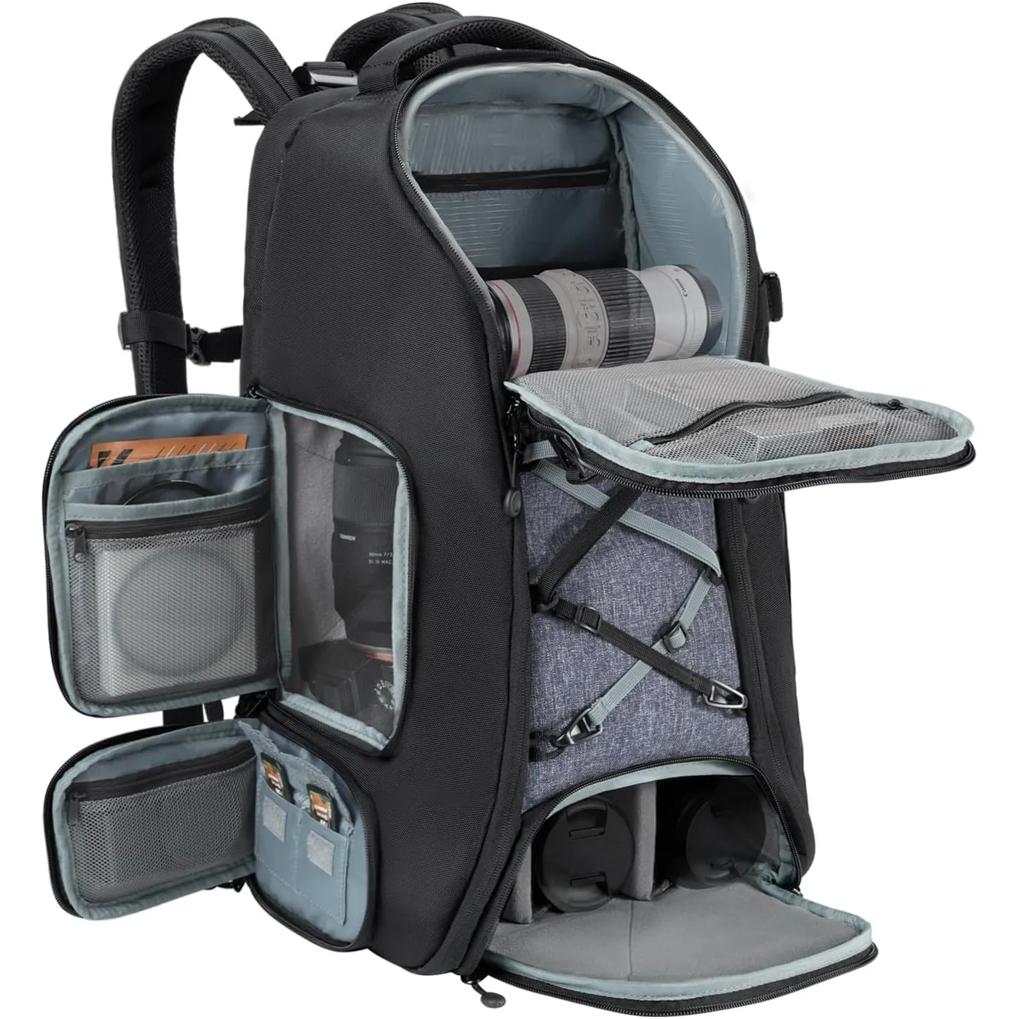 K&F CONCEPT Fotorucksack Groß Kamerarucksack 30L Wasserabweisend | Camera Backpack mit Regenschutz für DSLR SLR Spiegel…