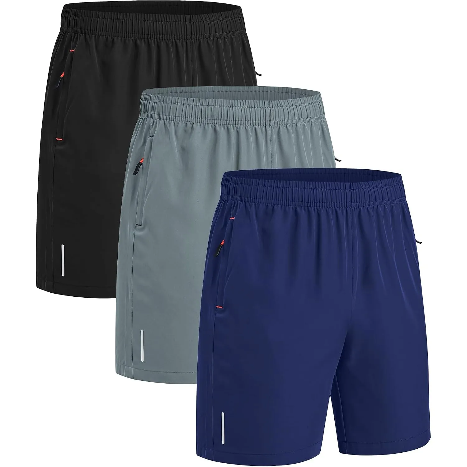 3er Pack Sporthosen Herren Kurze Sommer Jogginghose Sport Shorts Mit Taschen Fussball Hose Kurz Tennishose Basketball H…