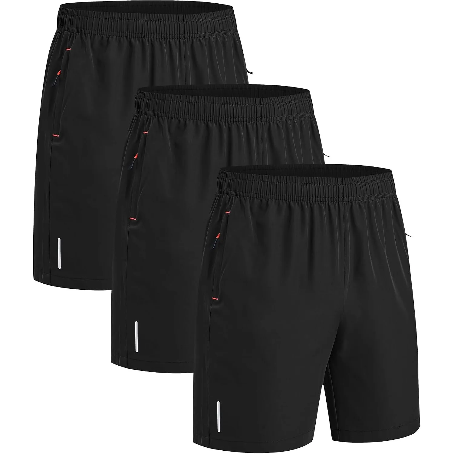 3er Pack Sporthosen Herren Kurze Sommer Jogginghose Sport Shorts Mit Taschen Fussball Hose Kurz Tennishose Basketball H…