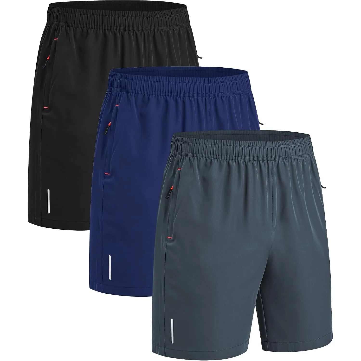 3er Pack Sporthosen Herren Kurze Sommer Jogginghose Sport Shorts Mit Taschen Fussball Hose Kurz Tennishose Basketball H…