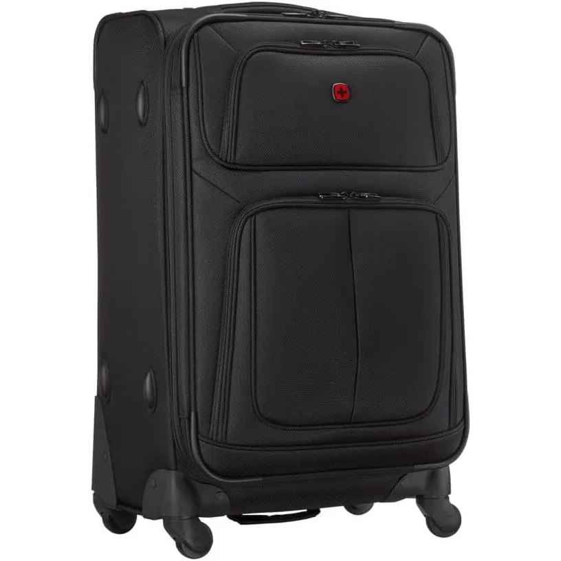 WENGER Sion M Weichschalenkoffer mit 4 Rollen, Trolley, M, 72 (82) l, Erweiterbar, Damen Herren, Reisen Urlaub