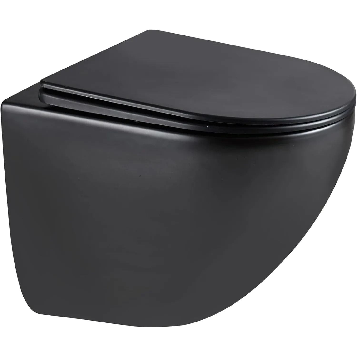 HOGART Wand WC mit Soft-Close Toilettensitz und Leistungsstarkem Spülrandlos Tornado Spülsystem, Hänge WC mit Komplett …