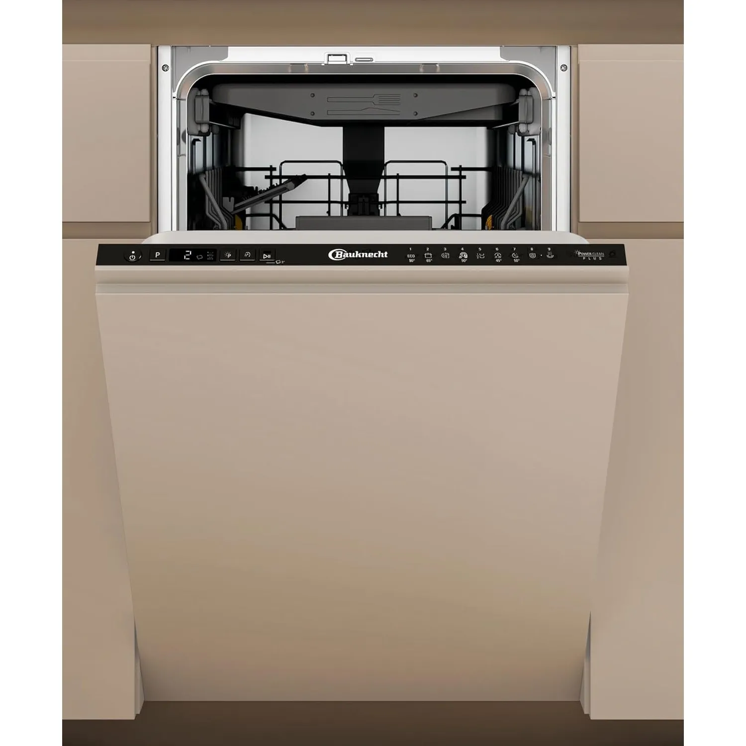 Bauknecht BK6IC11BS7LA0, vollintegrierter Geschirrspüler, 45 cm, PowerClean, ActiveDry