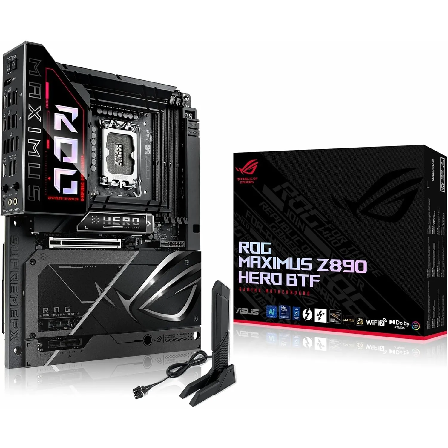 ASUS ROG Maximus Z890 Hero BTF Gaming Mainboard Sockel Intel LGA 1851 (ATX, DDR5, WiFi 7, 3X PCIe 5.0 M.2, 3X PCIe 4.0 …
