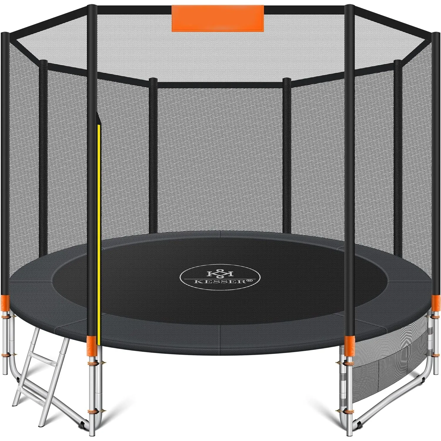 KESSER® Trampolin Outdoor Ø244/305/366/427cm Gartentrampolin Kinder Trampolin Komplettset + Sicherheitsnetz, Leiter & F…
