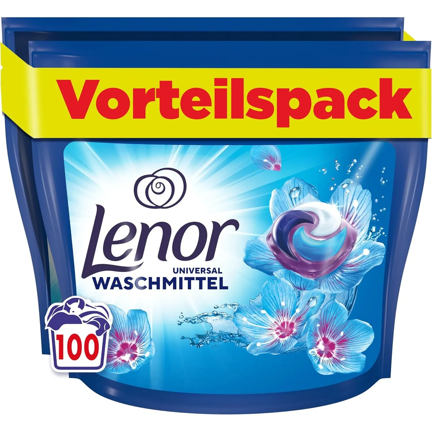 Lenor Waschmittel Pods, 100 Waschladungen, Aprilfrisch, Vollwaschmittel, Langanhaltende Frische & Geruchsentfernung Bei…