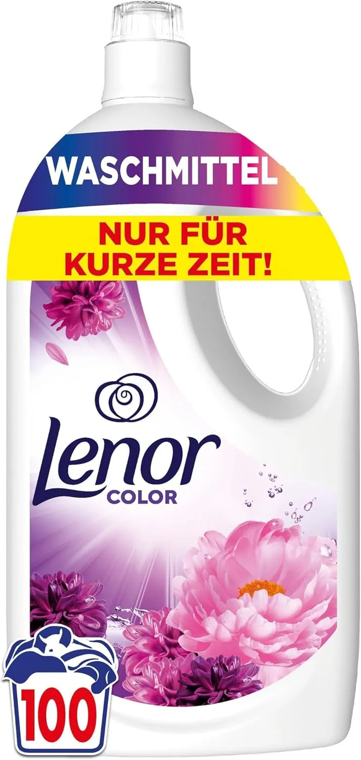 Lenor Flüssigwaschmittel, 100 Waschladungen, Blütentraum, Colorwaschmittel, Langanhaltende Frische & Geruchsentfernung …