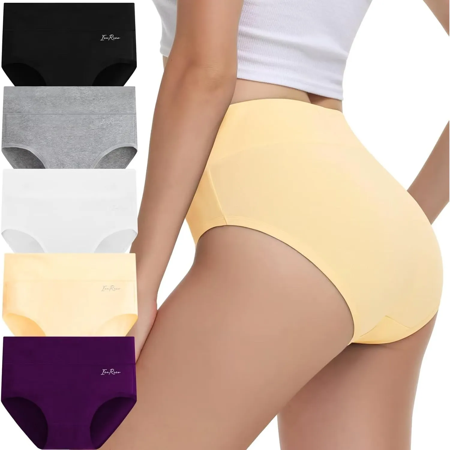 Unterhosen Damen Hohe Taille Baumwolle 5er Pack Atmungsaktiv | High Waist Unterwäsche Frauen, Bauchweg Unterhose Weich …