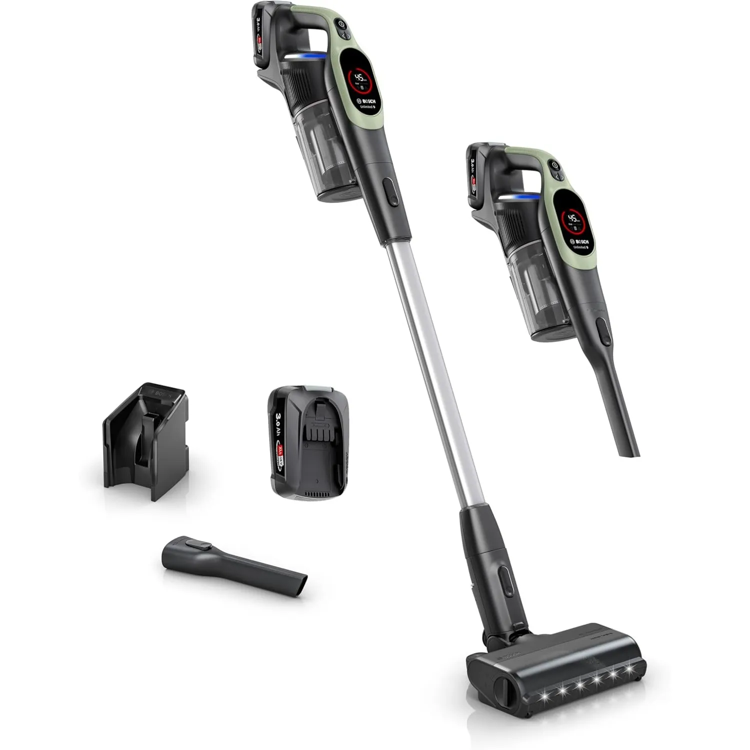 Bosch Akku-Staubsauger Unlimited 9 BBS921TBA, kabellos, MicroClean Technology, Display, Staubkomprimierung, HEPA-Filter…