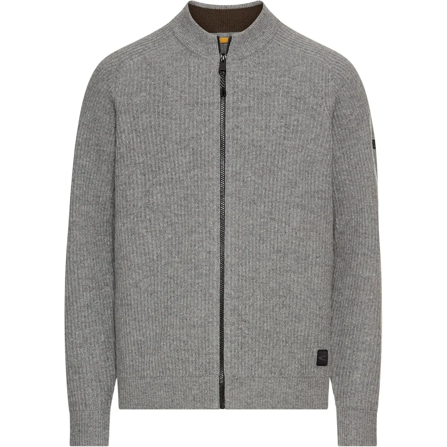 camel active Herren Strickjacke aus Reiner Lammwolle