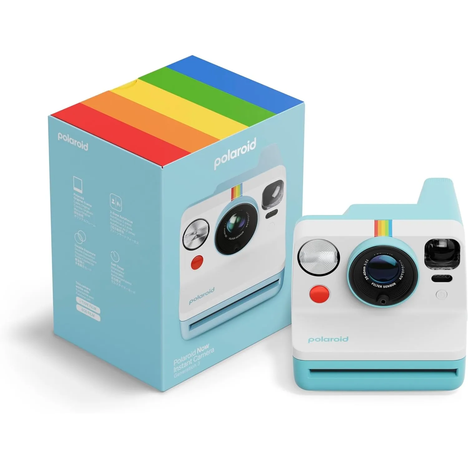 Polaroid – Now Generation 3 – Sofortbildkamera – Arktisblau (9157)