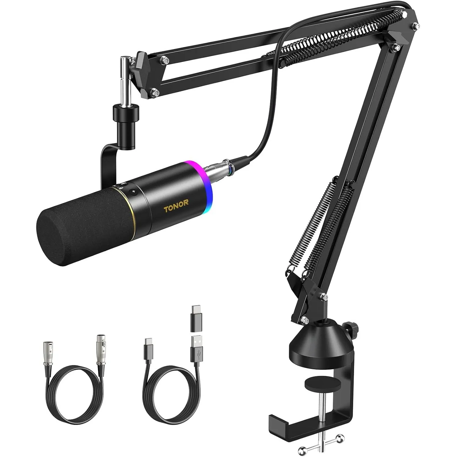 TONOR Dynamisches Microphone mit XLR/USB Kabel, Mikro PC, Vocal Mic Gesangsmikrofon für Streaming, Gaming, Studio, mit …