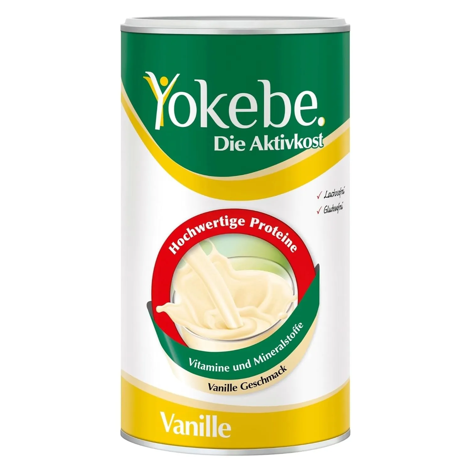 YOKEBE Vanille Diätshake zum Abnehmen - Mahlzeitersatz - Glutenfrei - 500g