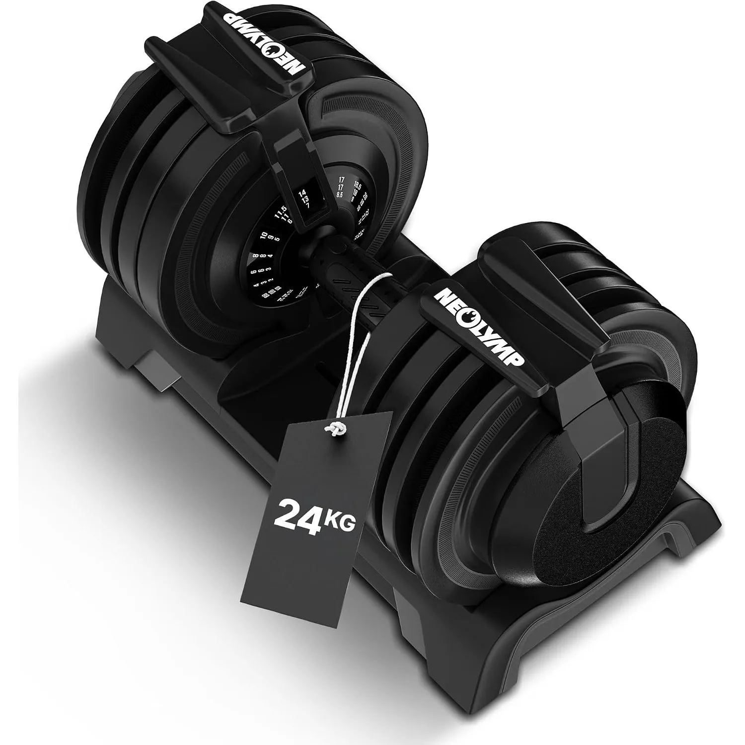 NEOLYMP Kurzhantel verstellbar (2-40 kg mit 16 Gewichtsstufen) platzsparendes Dumbbell Set - Hanteln Set verstellbar fü…