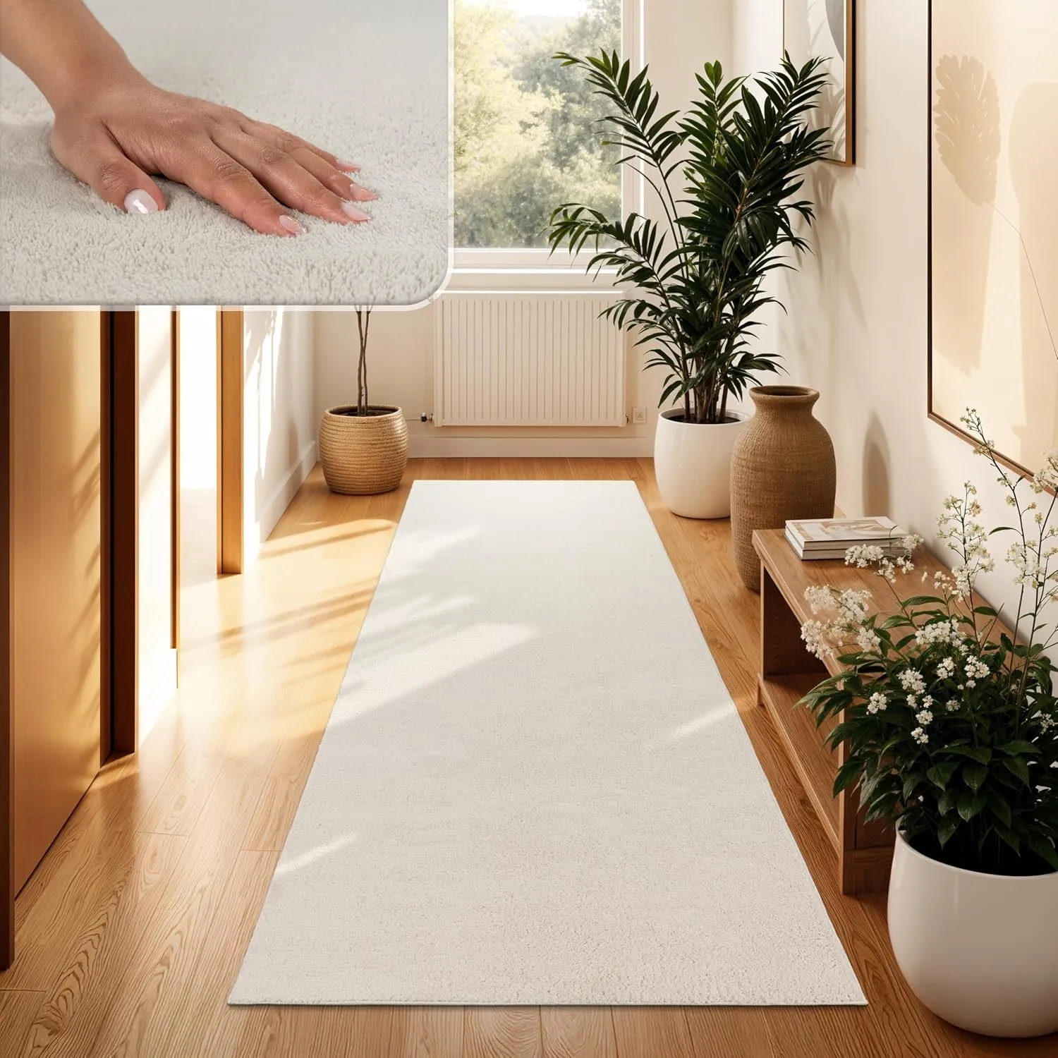 Paco Home Moderner Kuscheliger Wohnzimmer Teppich Kurzflor waschbar flauschig Weich Einfarbig Felloptik zeitlos stilvol…