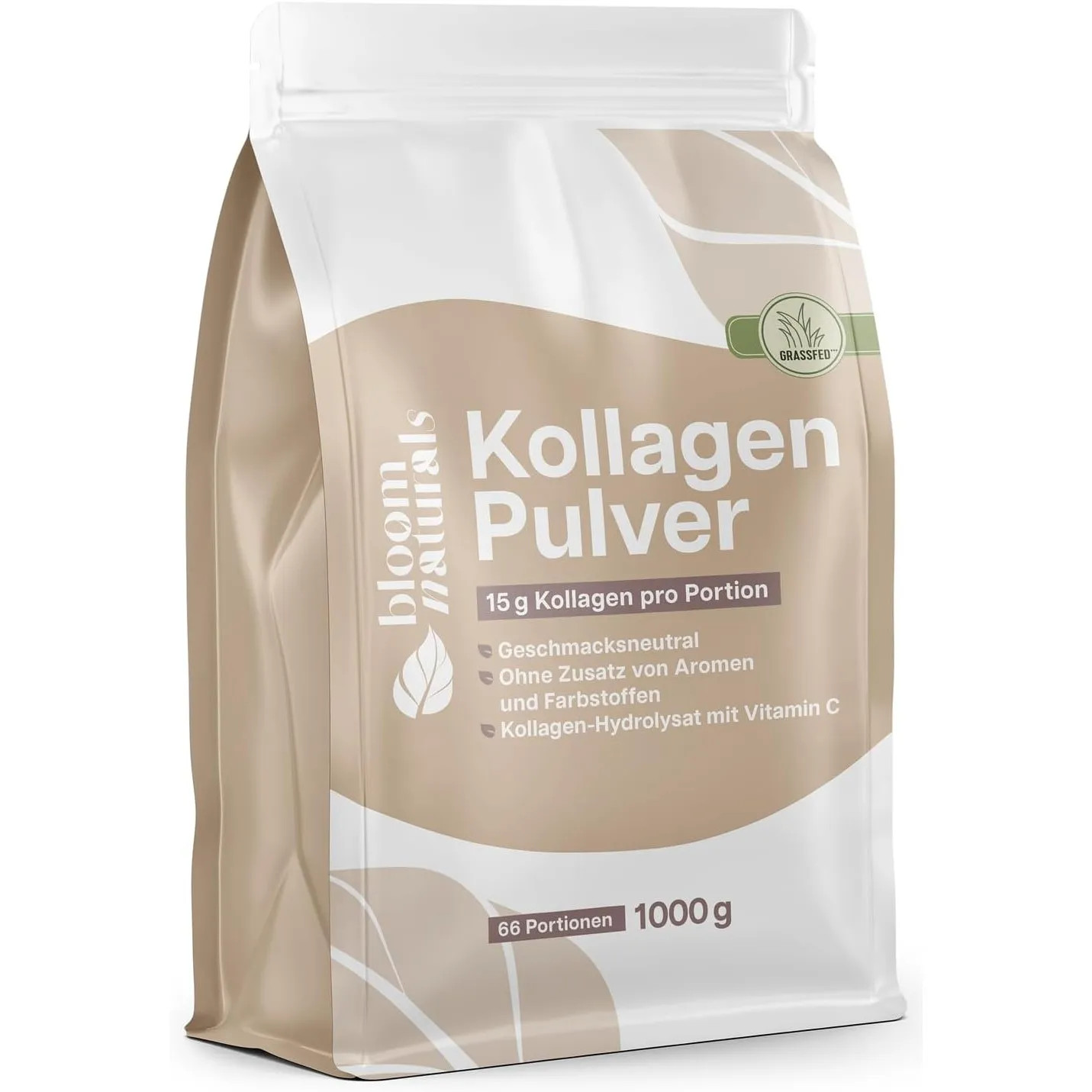 Grasgefüttertes Collagen Pulver – 1 kg (1000g) Peptide Typ 1 & 3