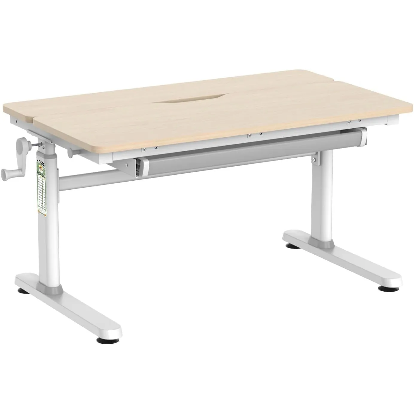 HOKO Kinderschreibtisch höhenverstellbar, Schreibtisch für Kinder 100x60 cm