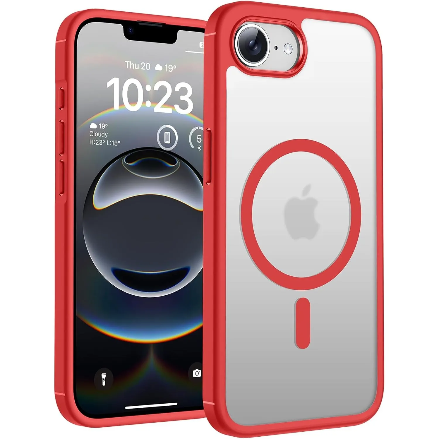 TOCOL für iPhone 16e Hülle, Kompatibel mit MagSafe, Rot
