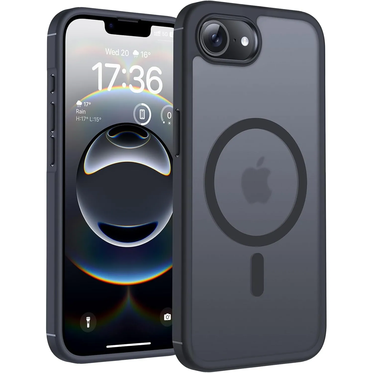 TOCOL für iPhone 16e Hülle, Kompatibel mit MagSafe, Schwarz
