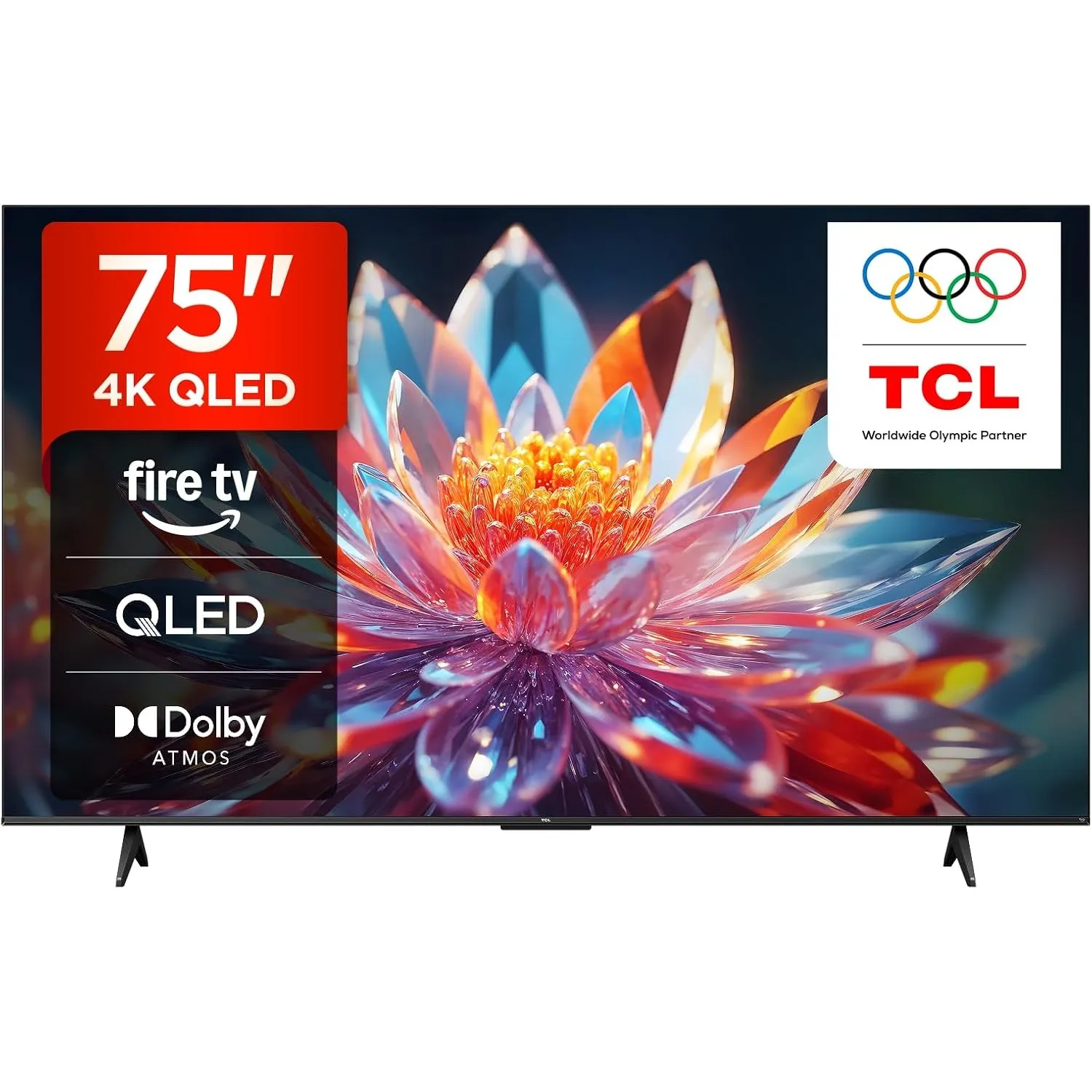 TCL 75T6C 75 Zoll QLED Fernseher, 4K UHD Fire TV, HDR10+, Dolby Vision & Atmos, Smart TV mit Sprachsteuerung mit Alexa,…