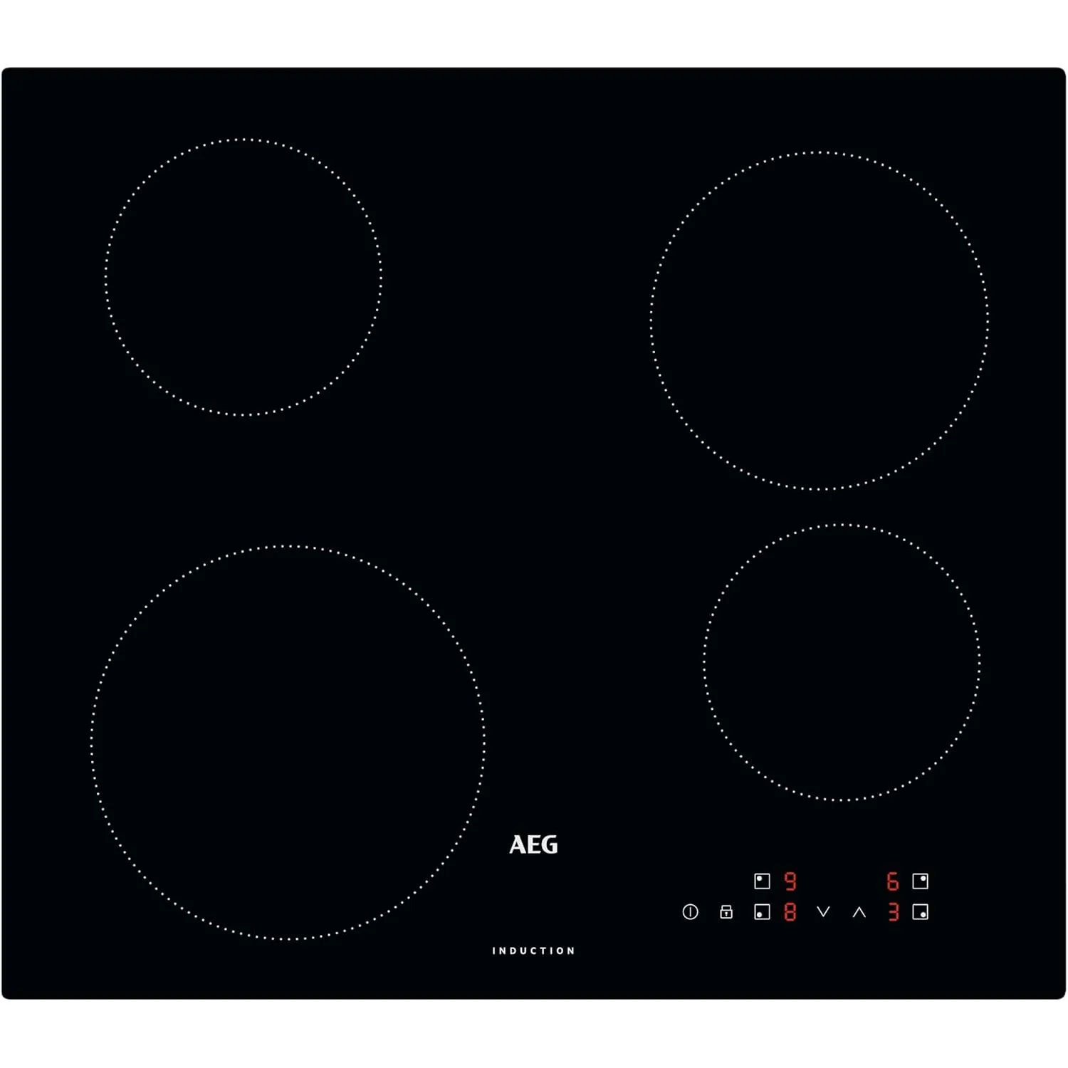 AEG Induktionskochfeld 60 cm, 4 Kochzonen mit PowerBoost, Touch, IB6420ACB