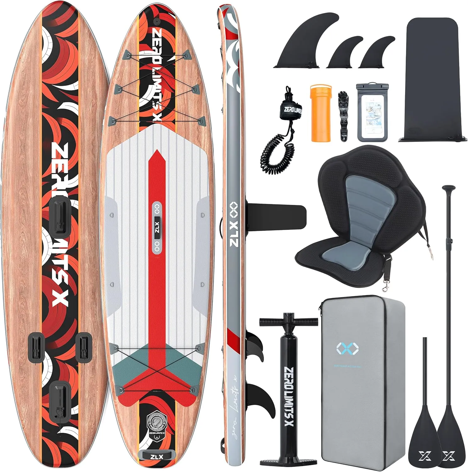 ZLX Stand Up Paddling Board 320x84cm,SUP Board Set,Stand Up Paddle mit Einzigartige Mittelfinne,Rutschfester Deckpad,St…