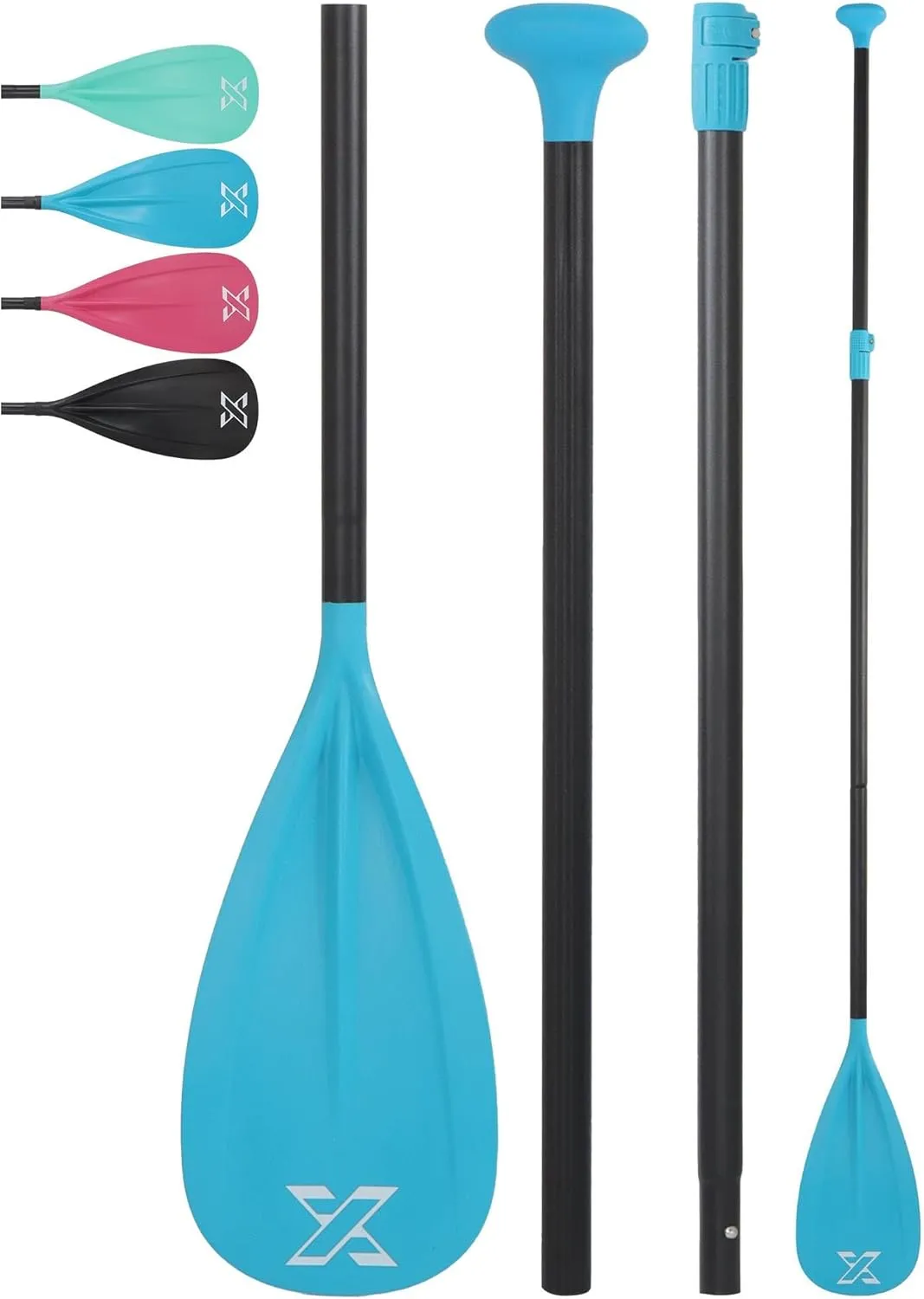 ZLX SUP Paddle Stand Up Paddle Accessories, 3 or 4 Removable Parts, Adjustable Paddle Board with Fibreglass Blade, Perf…