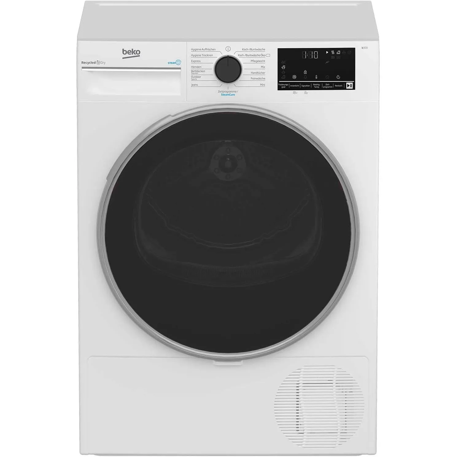 Beko B3T422391 Trockner, 8 kg, Wärmepumpentrockner, Dampffunktion, allergikergeeignet, Sensortrocknung, Knitterschutz, …