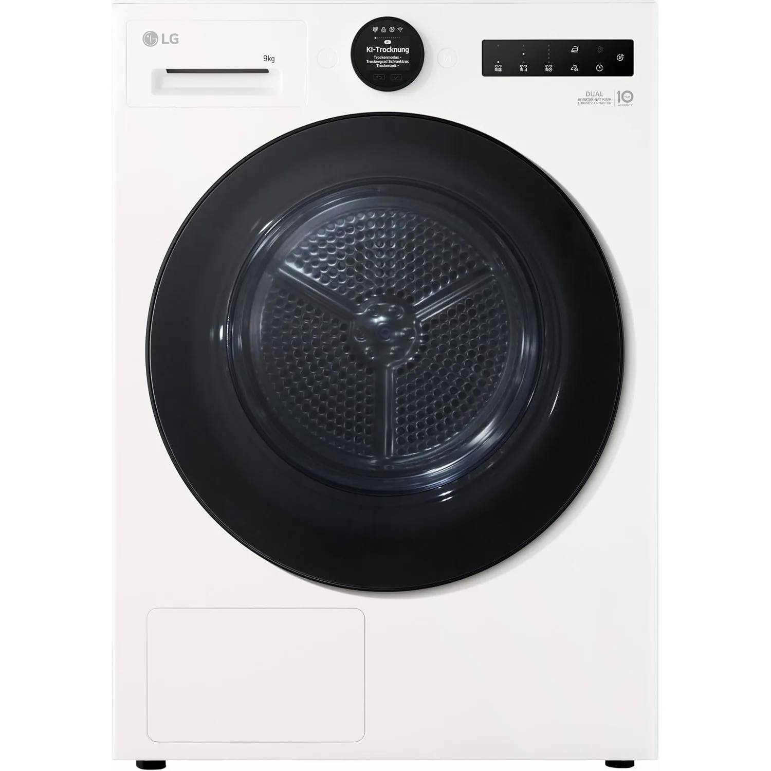 LG RT90X8C Wärmepumpen-Trockner (9 kg, Energieklasse B) mit AI Dry (Easy-Touch Drehregler, TurboDry, selbstreinigender …