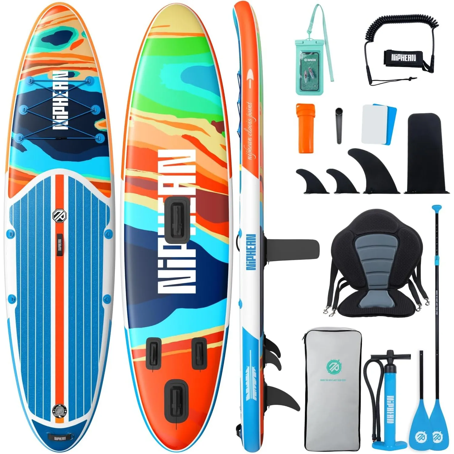 Niphean Stand up Paddling Board mit Sitz und Sup Board Zubehör