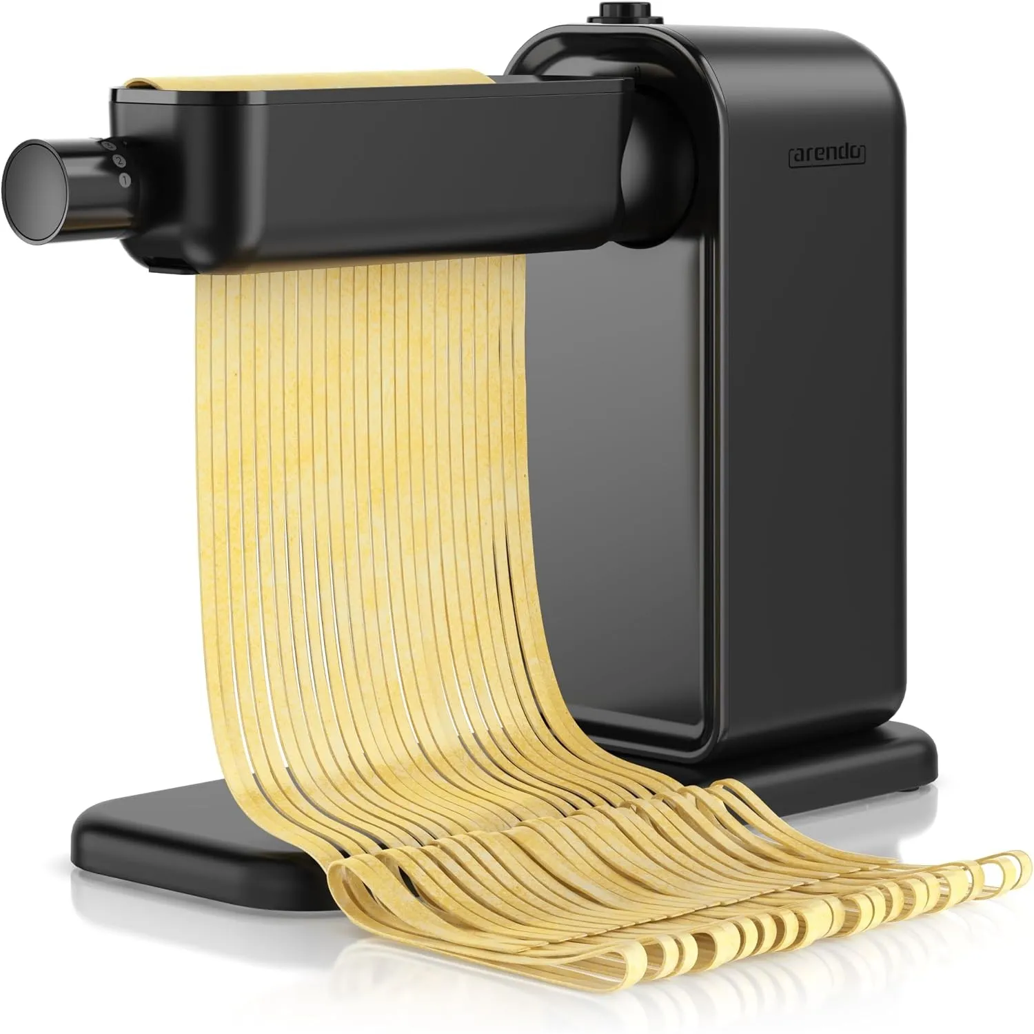 Arendo - Nudelmaschine elektrisch – Pasta Maker - 5 Stärken einstellbar – 120 Watt – Nudelwalze und 2x Pasta-Schneidein…