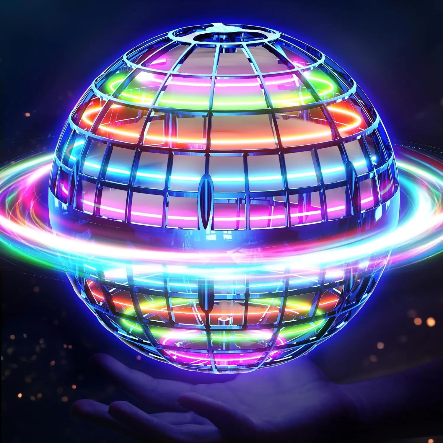 Ivtivfu Fliegender Ball Spielzeug (Blau, Verbessert): LED Hover Orb, Boomerang Ball, Flying Toys für Mädchen und Junge,…
