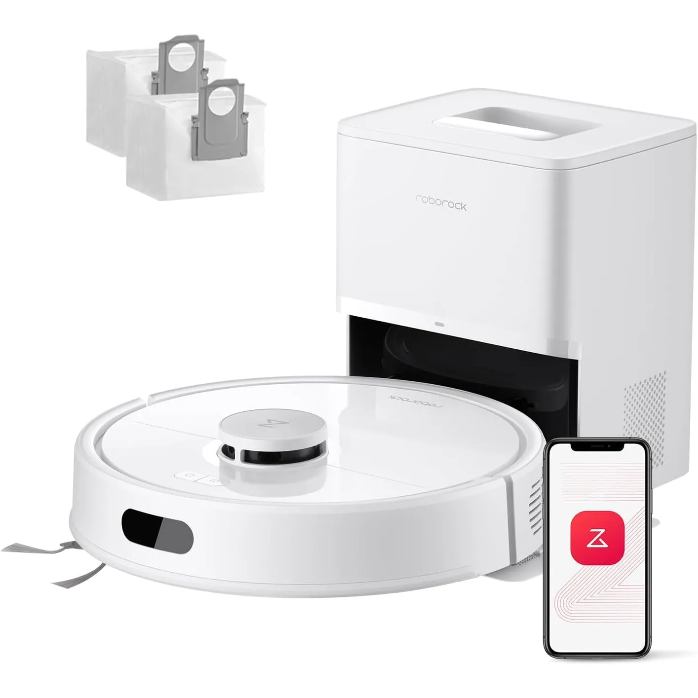roborock Q7 L5+ Set Saugroboter mit Wischfunktion Absaugstation, 8.000 Pa