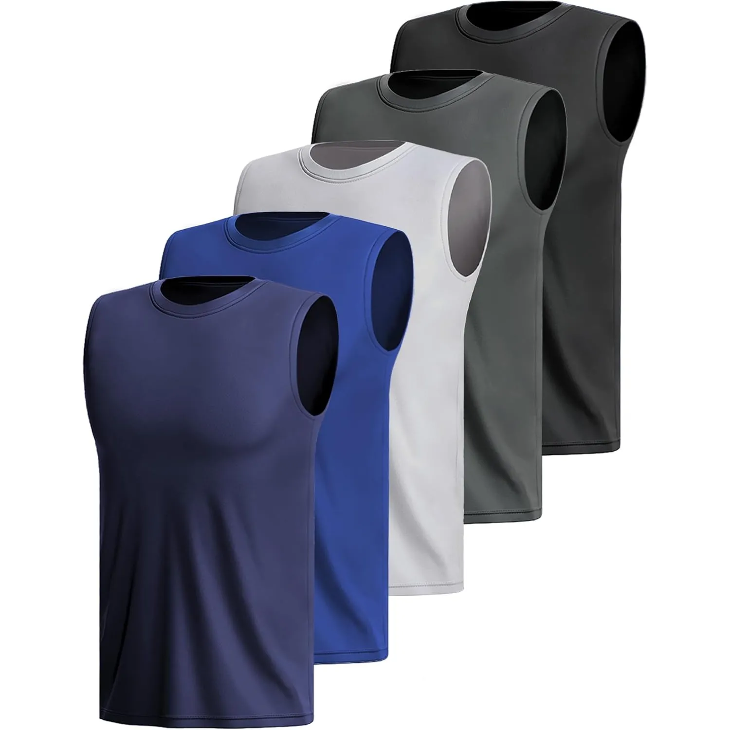 3 Or 5er Pack Sport Tank Top Herren äRmellos Shirt Fitness Achselshirt Schnelltrocknend Muskelshirt Atmungsaktiv Laufsh…