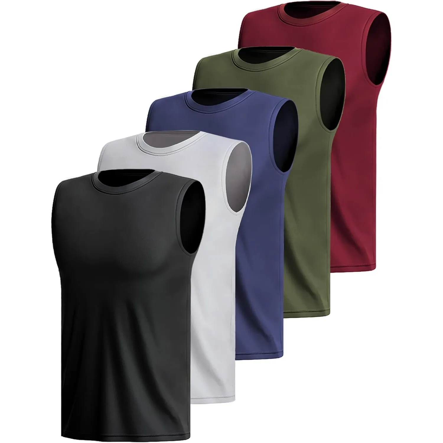 3 Or 5er Pack Sport Tank Top Herren äRmellos Shirt Fitness Achselshirt Schnelltrocknend Muskelshirt Atmungsaktiv Laufsh…