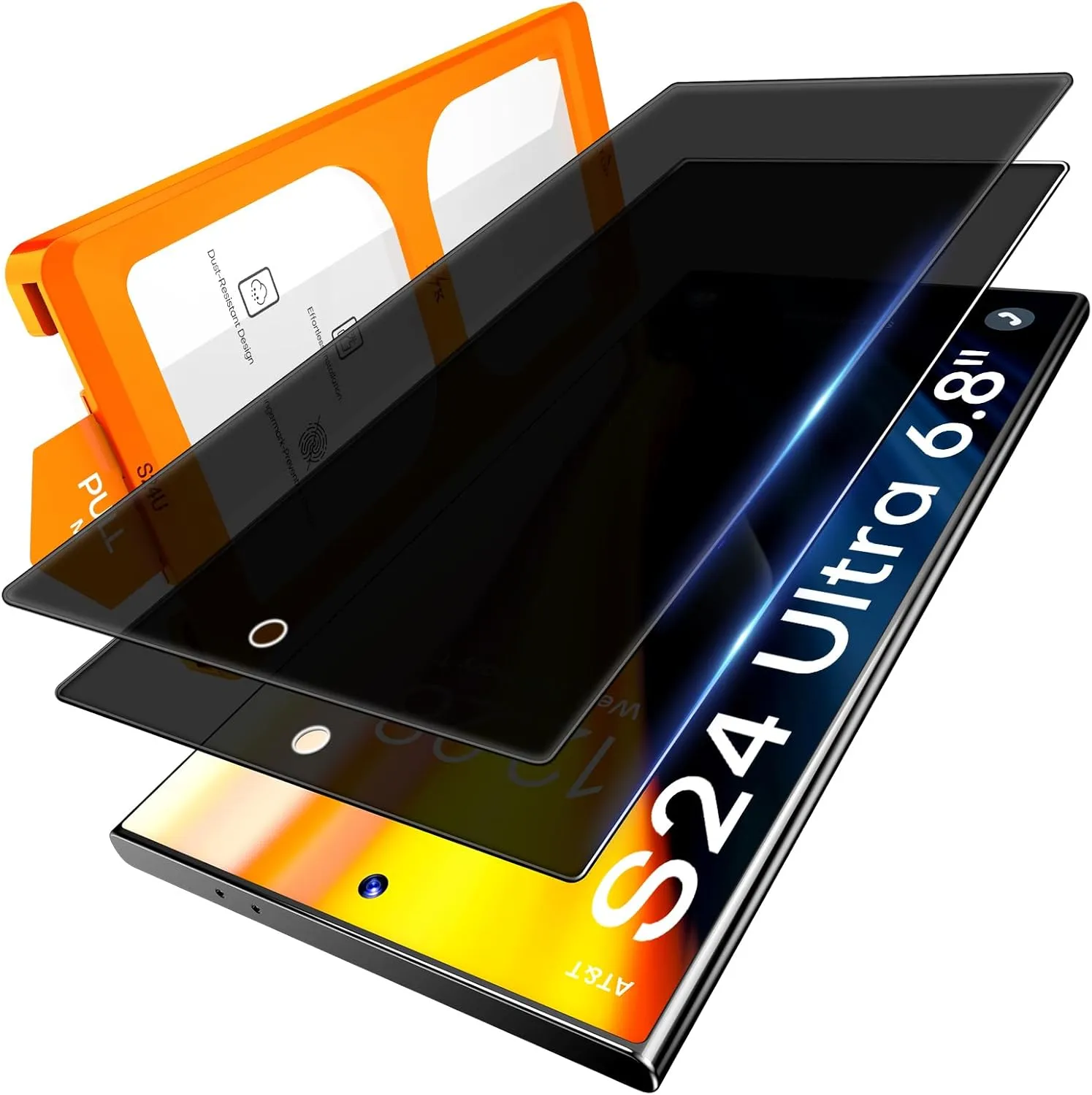 LϟK für Samsung Galaxy S24 Ultra für Schutzfolie Sichtschutz mit 2 Stück Anti-Peeping Schutzfolie, [Auto-Installation] …