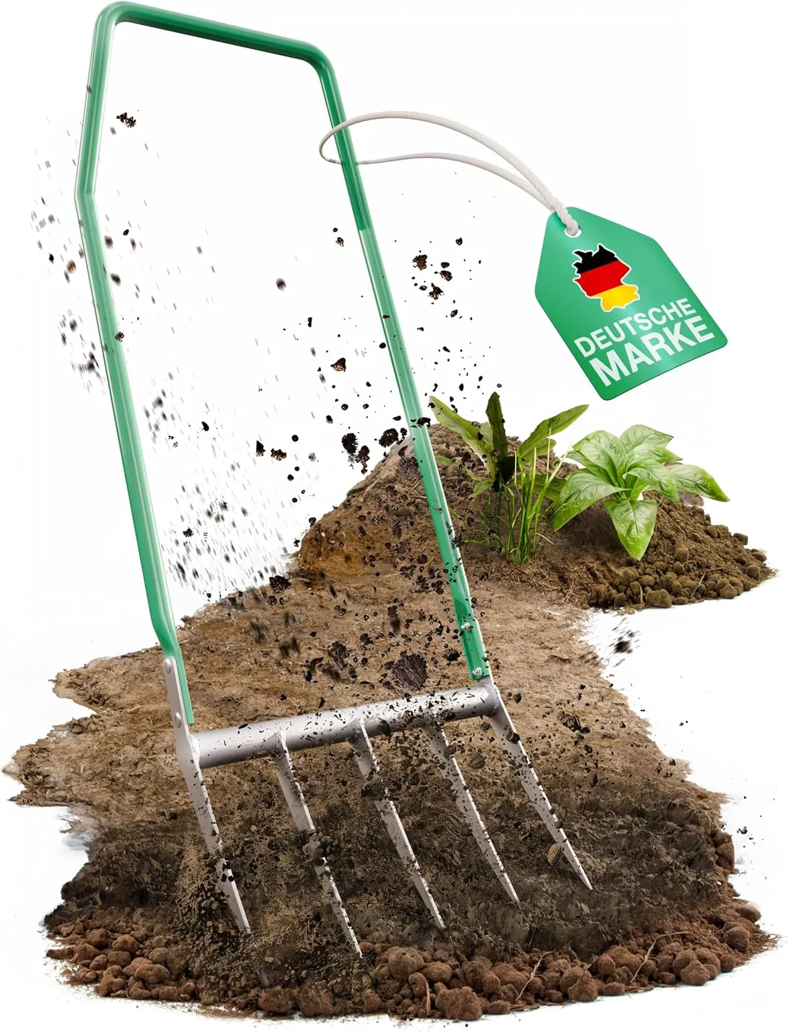 Smabix® Grabegabel mit 5 Zinken, Rückenschonend und extrem robust - Grabgabel/Broadfork für einfache Bodenlockerung und…