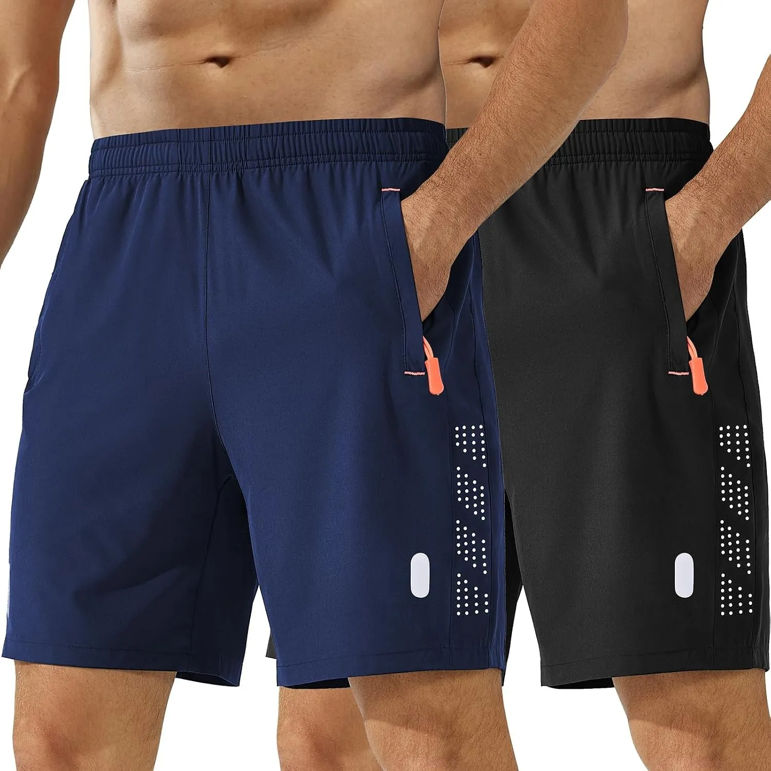 Herren Sporthose Kurze Atmungsaktive Gym Fitness Hosen Dry Fit Lauf Shorts Training Funktionsshorts Mit Reißverschlusst…