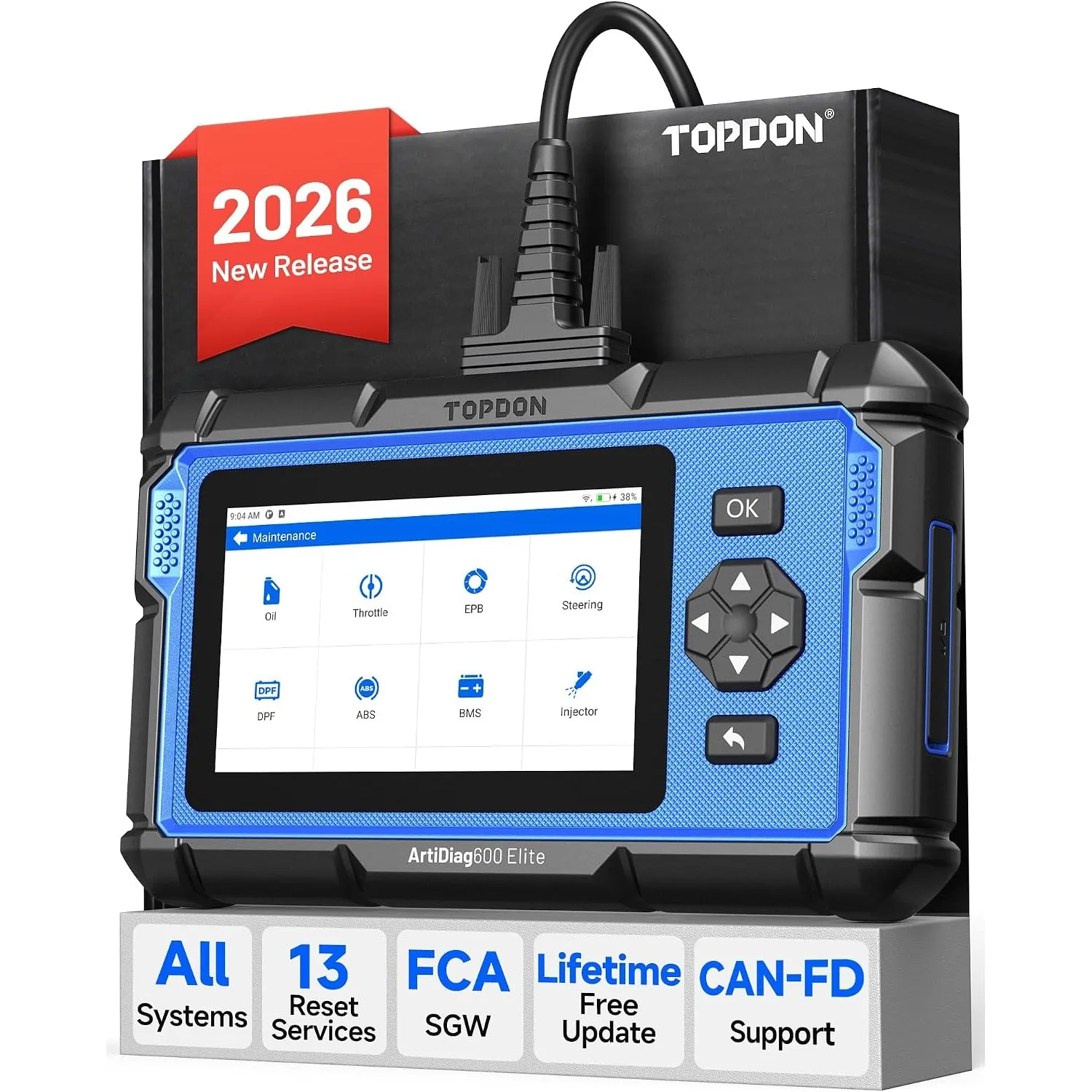 TOPDON AD600Elite Vollständiges diagnosegerät Auto,13 Servicefunktionen