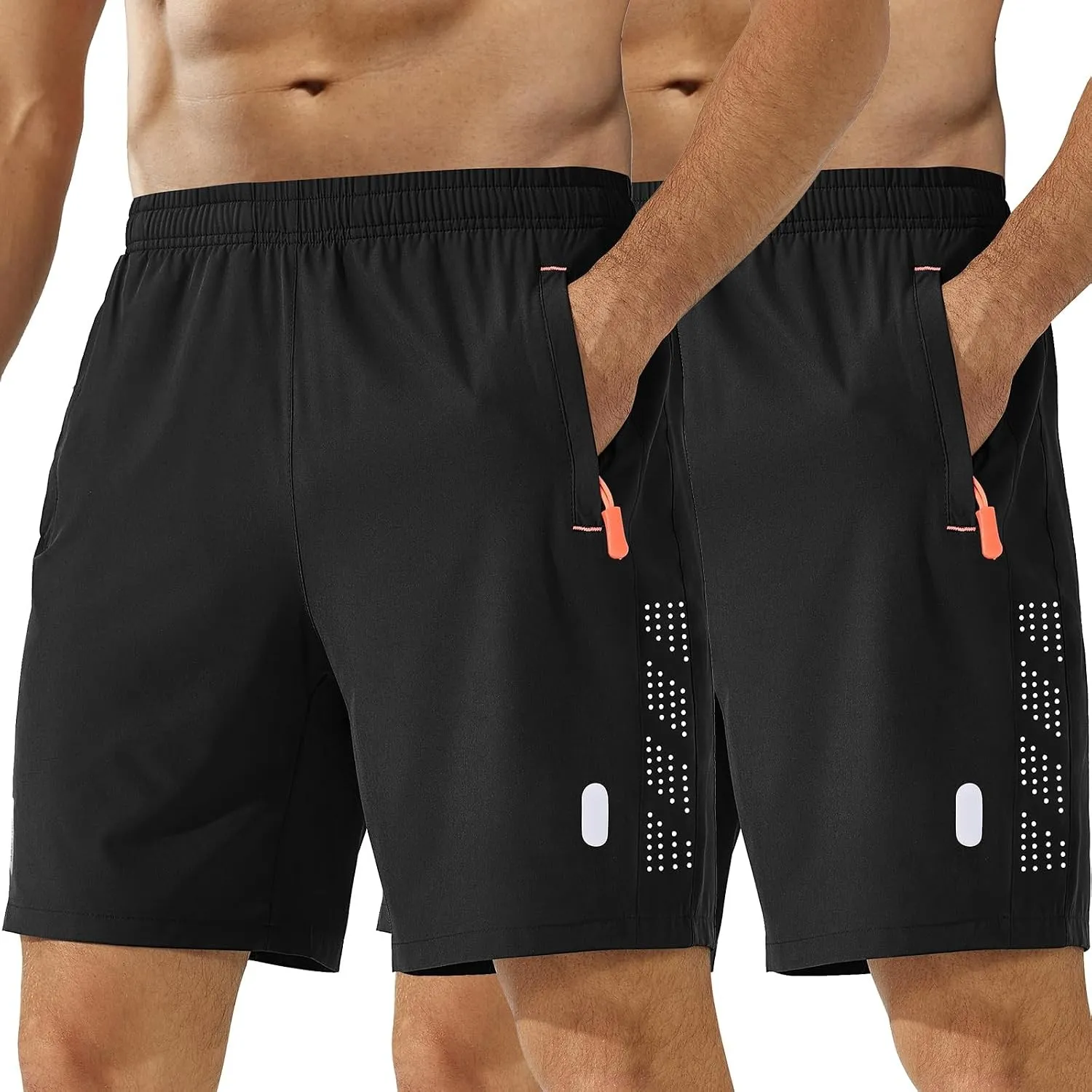 Herren Sporthose Kurze Atmungsaktive Gym Fitness Hosen Dry Fit Lauf Shorts Training Funktionsshorts Mit Reißverschlusst…